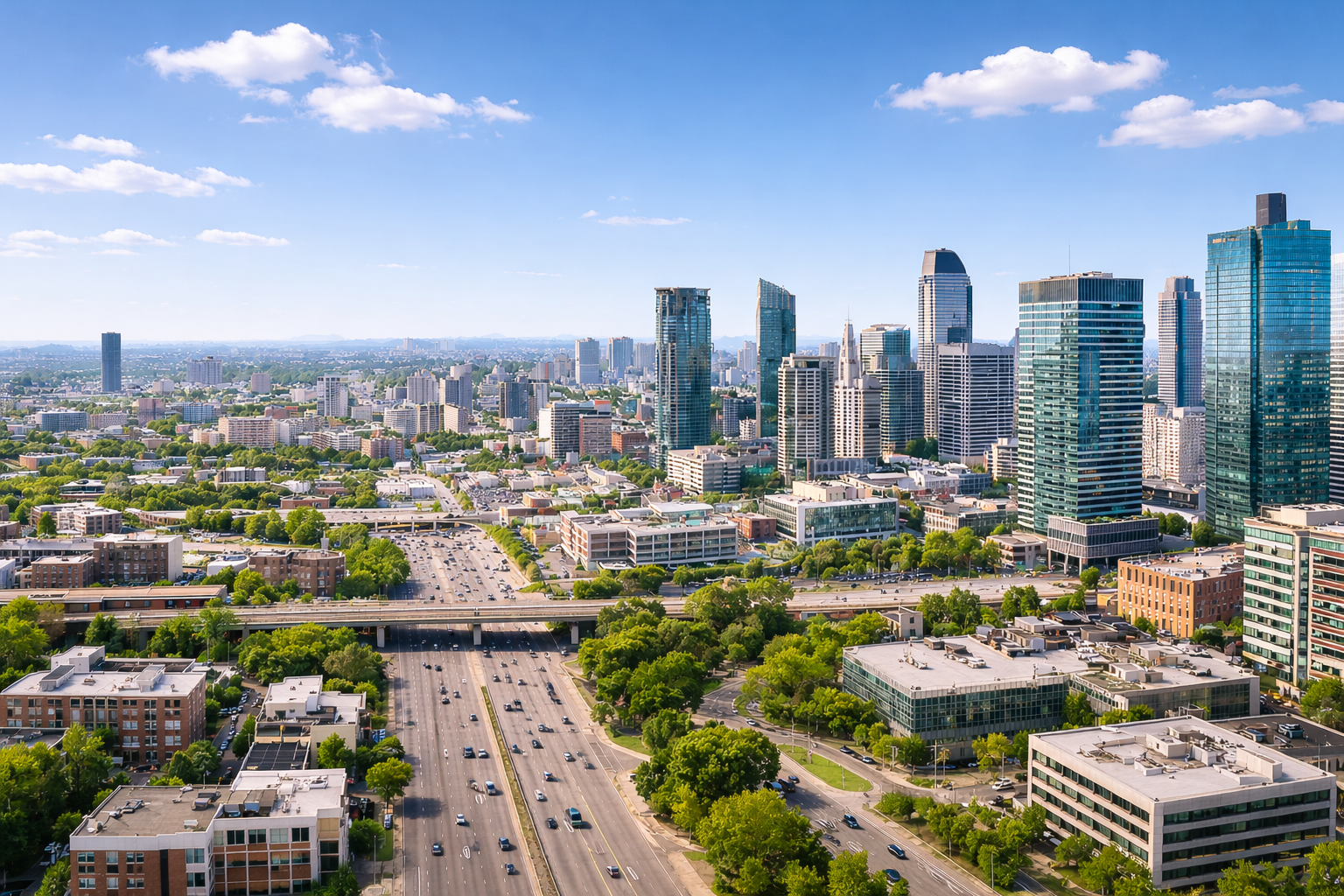 City Scape during summer